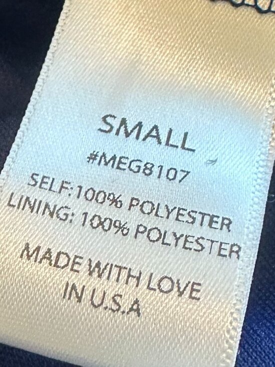 Meghan LA Lilypad Iris Navy Bell Sleeve Open Slit Maxi Dress Size Small Women's - Picture 16 of 16